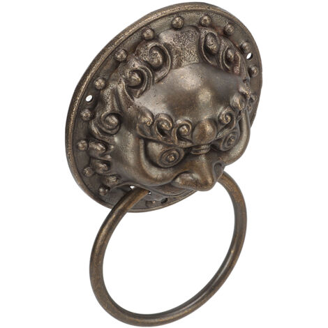 Heurtoir Vintage en Bronze à Tête de Lion, Anticorrosion pour Meubles Anciens et Portes en Bois