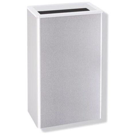 HEWI Corbeille à papier Serie 805 sol 8050510099 acier inoxydable, blanc pur