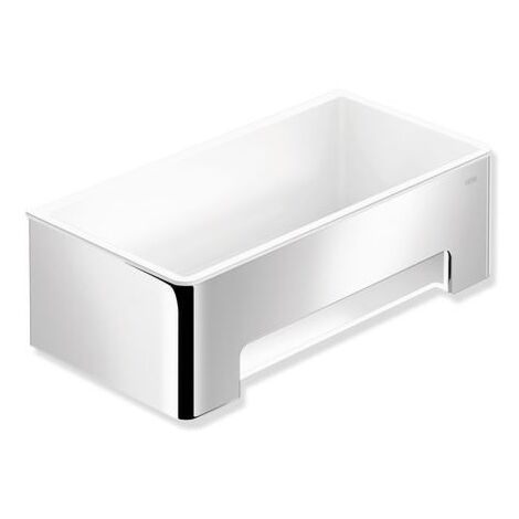 Hewi panier de Hewi 900.03.0014098 220x67x115mm, droit, chromé, insert in Signalweiß