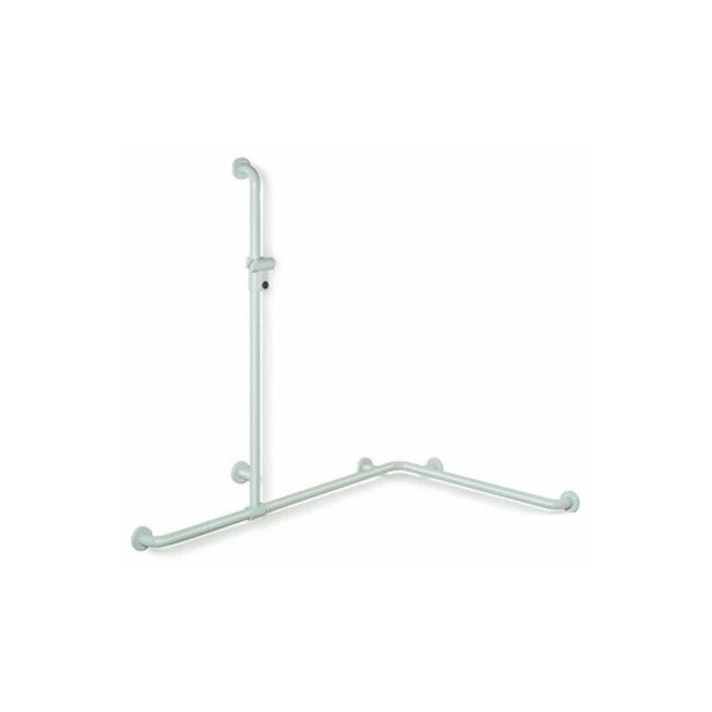 

SERIE 801 pasamanos de ducha perpendicular 110cm wa 1185mm + 762mm deep black - Hewi