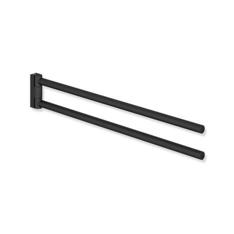 Hewi System 162 Handtuchhalter 162.09.10060DC 2-tlg., 445 x 70 mm, pulverbeschichtet, schwarz tiefmatt