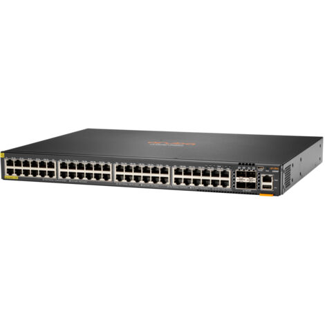 Hewlett Packard Enterprise Aruba 6200F 48G Class4 PoE 4SFP+ 370W Géré L3 Gigabit Ethernet (10/100/1000) Connexion Ethernet, supportant l'alimentation via ce port (PoE) 1U