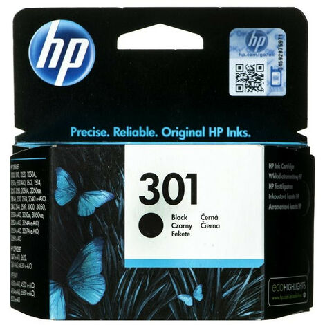 Hewlett Packard HP 301 original cartouche d encre noir capacité standard 3ml (CH561EE#BA3)