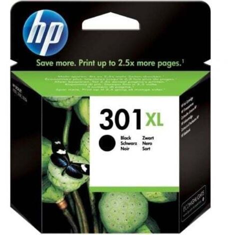 Hewlett Packard HP 301XL - Hohe Ergiebigkeit - Schwarz - Original - Tintenpatrone - fr Deskjet 1000, 1010, 1050 J410, 1050A J410, 1051A J410, 1055 J410, 1056 J410 (1510), 1512 (CH563EEABE)