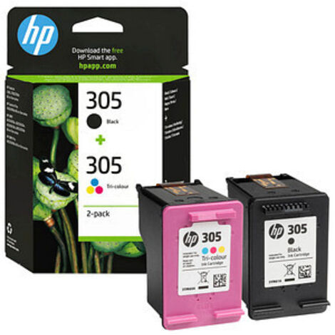 Hewlett Packard HP 305 2-Pack Tri-color/Black Original Ink Cartridge (6ZD17AE)