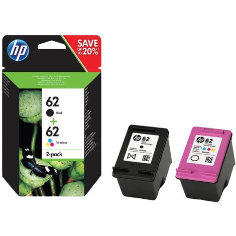 Hewlett packard - hp 62 tinten combo 2er-pack - schwarz + dreifarbig - n9j71ae - 0889894508881