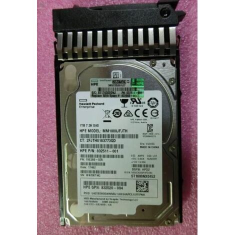 Hewlett Packard HP Enterprise 832983-001 Server Festplatte HDD 1TB (2,5 Zoll/6,4 cm) SAS III (12 Gb/s) MDL SPS 7.2K inkl. Hot-Plug - Hdd - Serial Attached SCSI (SAS)