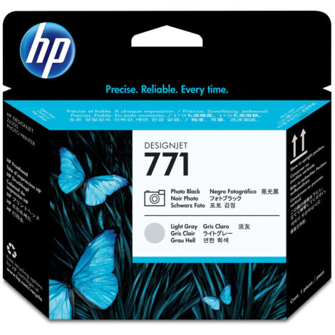 Hewlett Packard HP Printhead No 771 HP771 HP 771 Photo Black Schwarz & Light Grey (CE020A) (CE020A)