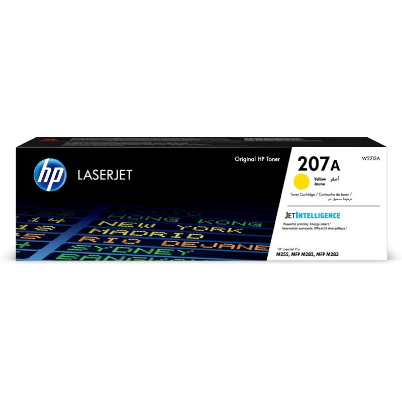 Hewlett Packard - Cartouche de Toner hp 207A jaune authentique pour imprimantes hp Color LaserJet Pro M255/MFP M282/M283