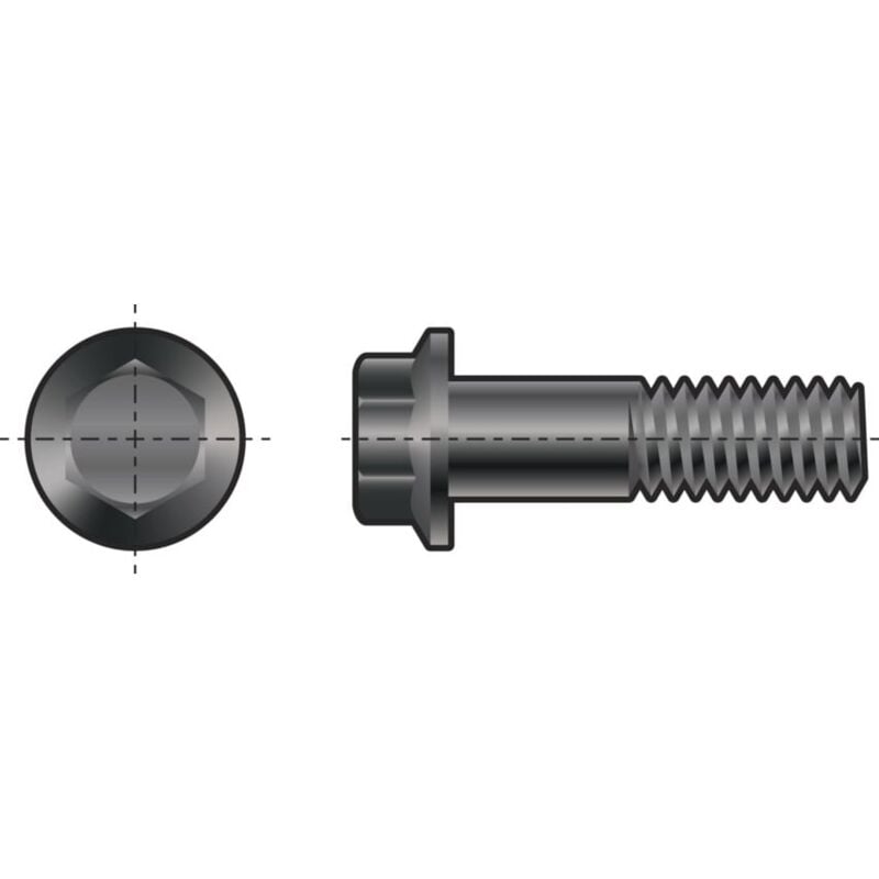 M12X70 Hex Head Bolt Flanged (GR-10.9)- you get 5 - Qualfast