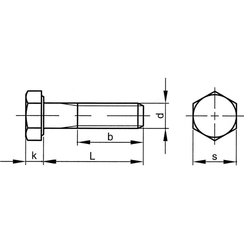 M8X35 Hex Head Bolt bzp (GR-8.8)- you get 25 - Qualfast