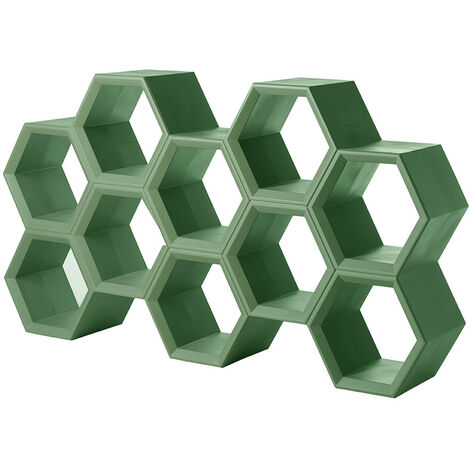 Hexa  Verde malva  libreria  a parete scaffali ripiani originale Slide di design moderna colorata made in Italy modulare