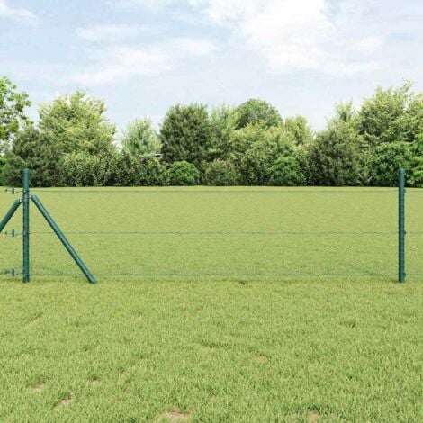 Hexagon Fence Green 0.6 x 50 m Steel vidaXL