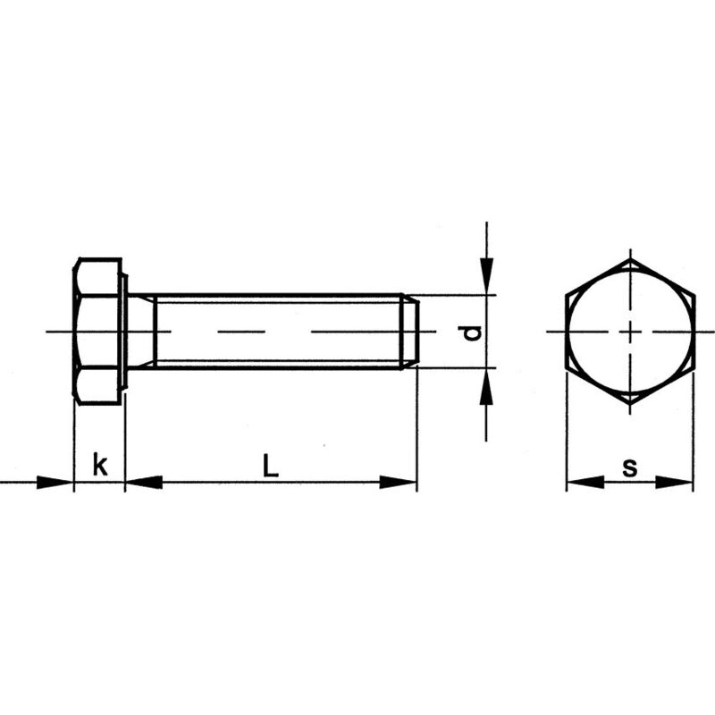 Qualfast M24X100 Hex Head Set Screw h/d Galvanised (GR-8.8)