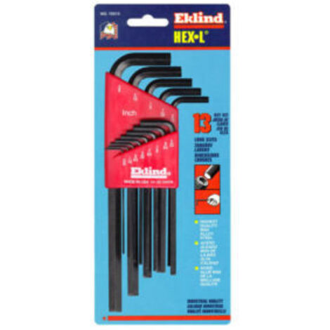 Hexagon Key Long Arm Set of 13 Imperial (1/16 - 3/8in)