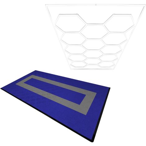 Hexagon LED Light & Vented Garage Floor Tiles With Edges - 90