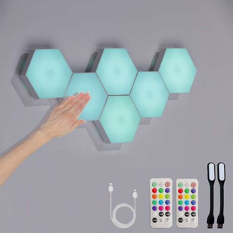Hexagon Lights With Remote,smart Diy Hexagon Wall Lights, Dual Control Hexagonal Led Light Wall Panels With Usb-power - THSINDE