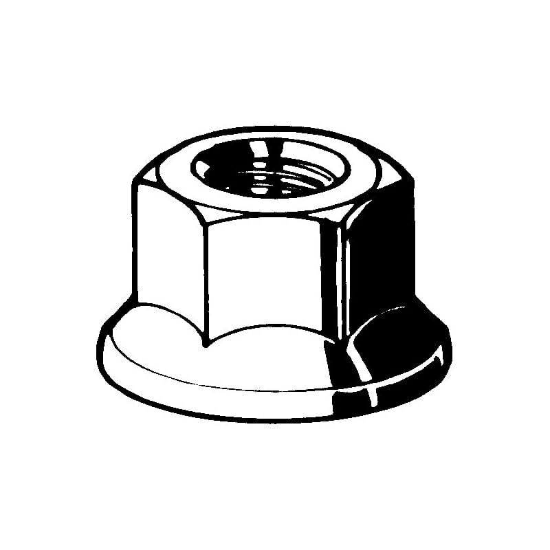 M5 Flanged Hex Nut A2 (70)- you get 25 - Qualfast