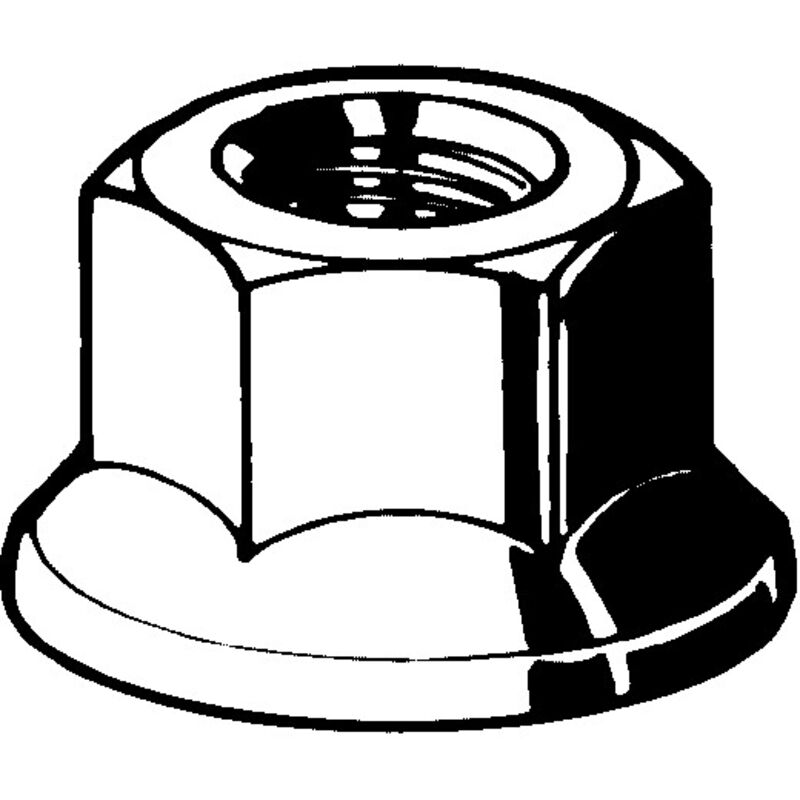 Qualfast M5 Flanged Hex Nut BZP (8)- you get 50