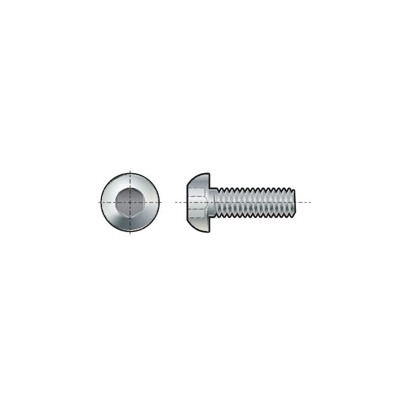 Qualfast - M8X16 Socket Button Head Screw A4 (GR-70)- you get 10