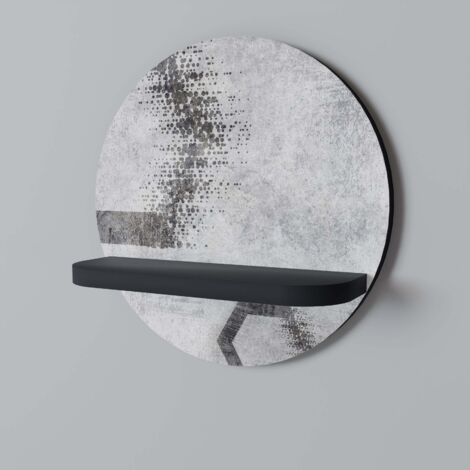 HEXAGONAL FIGURES Rundes Regal Schwarz