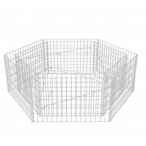 Hexagonal Gabion Raised Bed 160x140x50 cm vidaXL