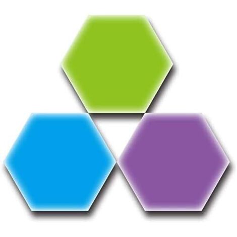Hexagonal Lampe LED Géométrie Touch Sensitive Lighting Les lampes LED sont appliquées à une applique de salle de bain murale intérieure (3 pièces Couleur aléatoire)