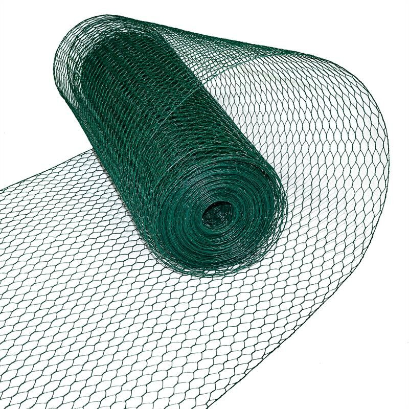 Estexo - Fil de fer hexagonal pour clôture 0,50 x 25 m Fil de fer à mailles vert13 mm