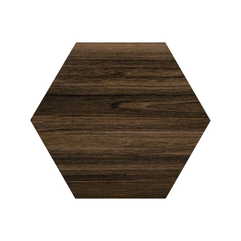 Carrelage sol / mur hexagonal effet bois grand format hexagono belice carbon