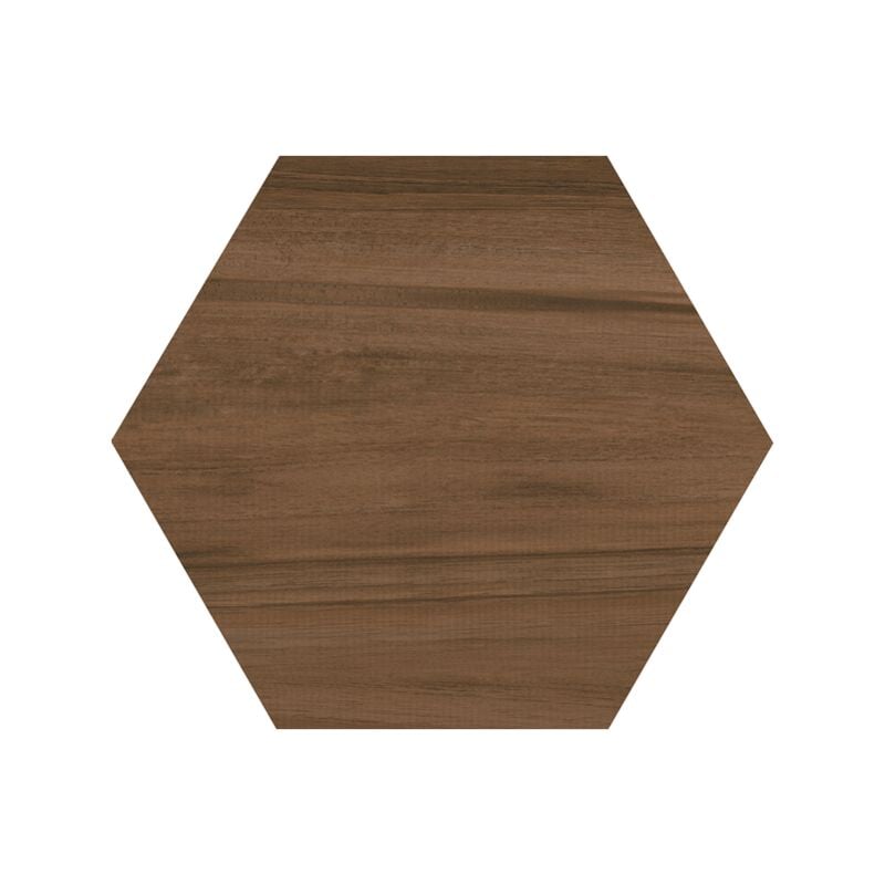 Carrelage sol / mur hexagonal effet bois grand format hexagono belice noce