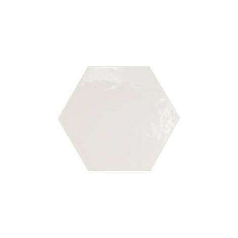 HEXATILE BRILLO - BLANCO - Carrelage 17,6X20,1 cm hexagonal unis blanc brillant - Blanc