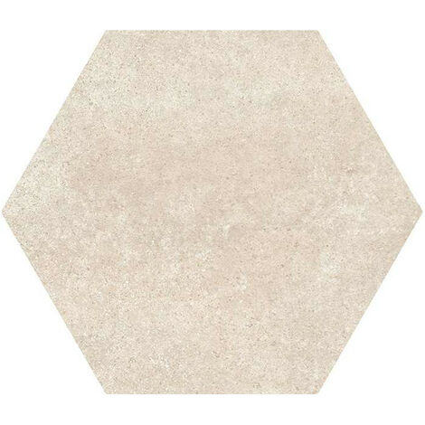 EIFFEL ART CONSTRUCTION HEXATILE CEMENT - SAND - Carrelage 17,5x20 cm hexagonal uni aspect ciment beige