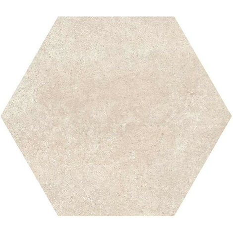 HEXATILE CEMENT - SAND - Carrelage 17,5x20 cm hexagonal uni aspect ciment beige - Beige