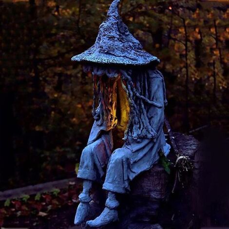 Hexengartenlampe, Halloween-Dekorationen, Hexen-Ghul-Statue, Sol