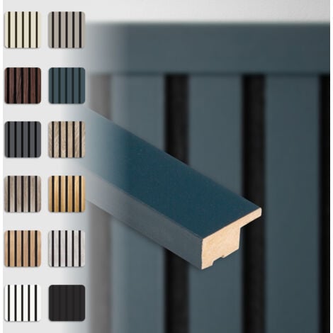 HEXIM Akustikpaneele Zubehör Abschlussleiste Lamellen MDF Wandverkleidung: Ocean, 275cm