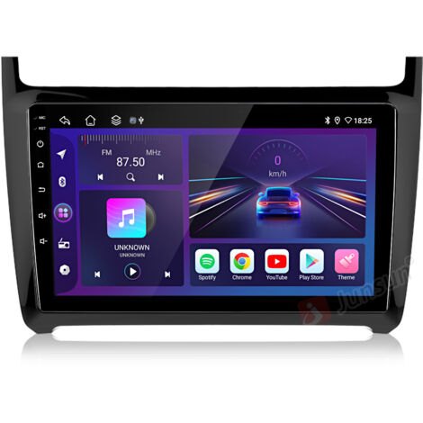 Hexinex Autoradio 9" carPlay DAB+ Android 15 Octa-Core 6+128 Go avec GPS Wi-Fi RDS et Bluetooth pour VW Polo 6R 6C 2008–2020