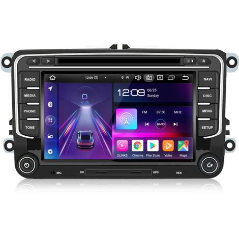 Hexinex Autoradio Android 13 4+64 Go avec lecteur DVD/CD réseau 4G CarPlay et navigation GPS pour VW Golf 5 6 Touran Polo