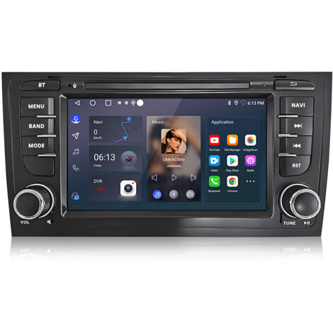 Hexinex Autoradio Android 14 compatible CarPlay 2+32 Go Pour Audi A6 4B2 4B5 C5 1997-2005