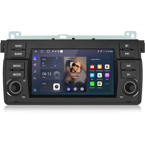 Hexinex Autoradio Android 14 compatible CarPlay 2 + 64 Go Pour BMW Série 3 E46 318 320 325 M3 1998-2006