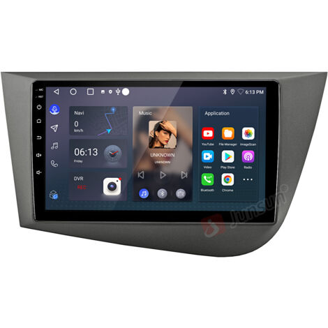Hexinex Autoradio Android 15 2+64 Go 9 pouces avec carPlay GPS RDS FM commandes au volant et Wi-Fi Pour Seat Leon 2 MK2 2005-2012