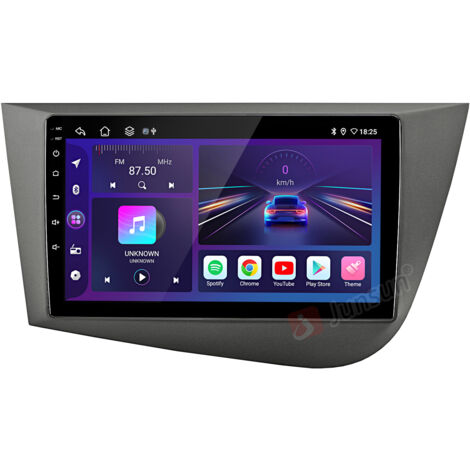Hexinex Autoradio Octa-Core Android 15 6+128 Go 9 pouces avec carPlay GPS RDS FM commandes au volant et Wi-Fi Pour Seat Leon 2 MK2 2005-2012