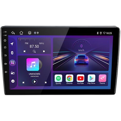 Hexinex Autoradio Octa-Core Android 15 de 9 pouces 6+128 Go avec carPlay GPS RDS FM commandes au volant et Wi-Fi pour VW Polo 9N 2004–2010