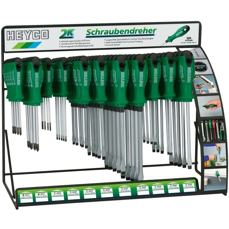 Presentoir avec 55 tournevis 4500 st