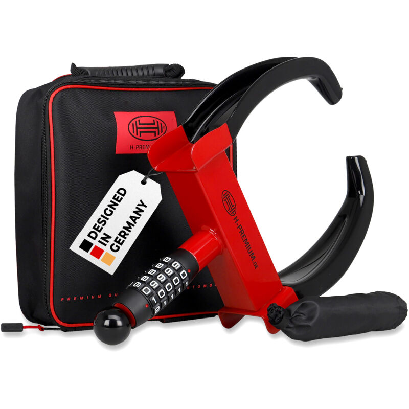 HEYNER® Radkralle mit Radkasten und Felgenschutz, Wegfahrsperre inkl. Tasche für PKW, Wohnwagen, Anhänger, Transporter und Caravan