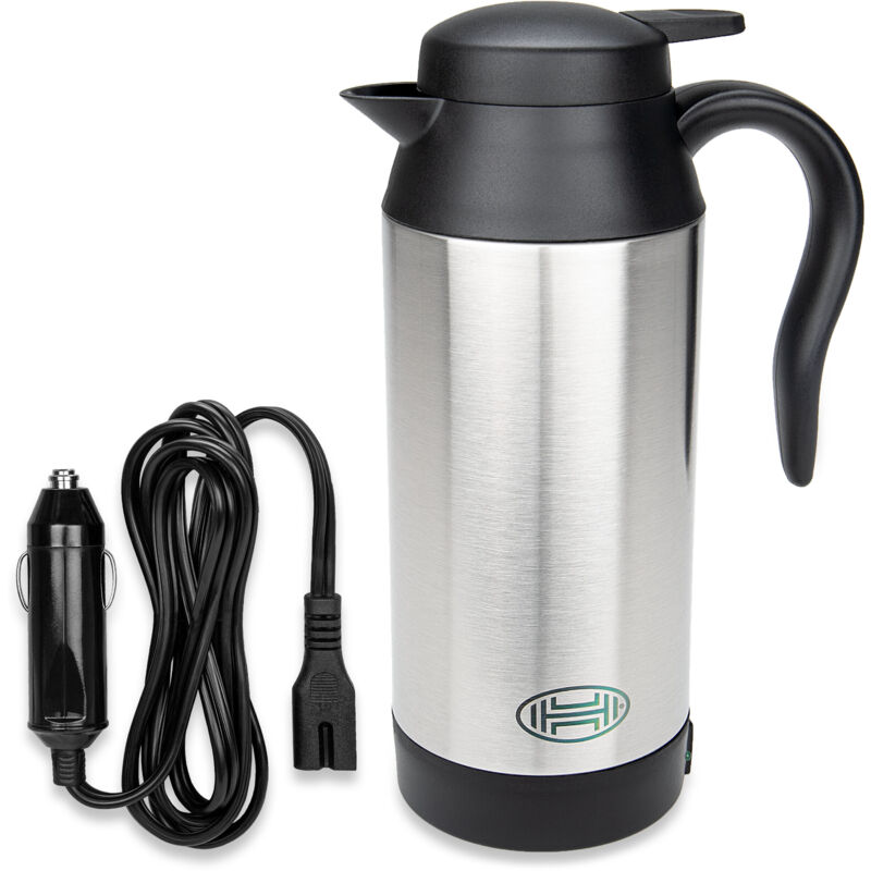 HEYNER® Reisewasserkocher 12V Auto elektr. Wasserkocher Reise Edelstahl Elektrisch Warmhaltefunktion ml Heizbecher I Auslaufsicher Tragbar