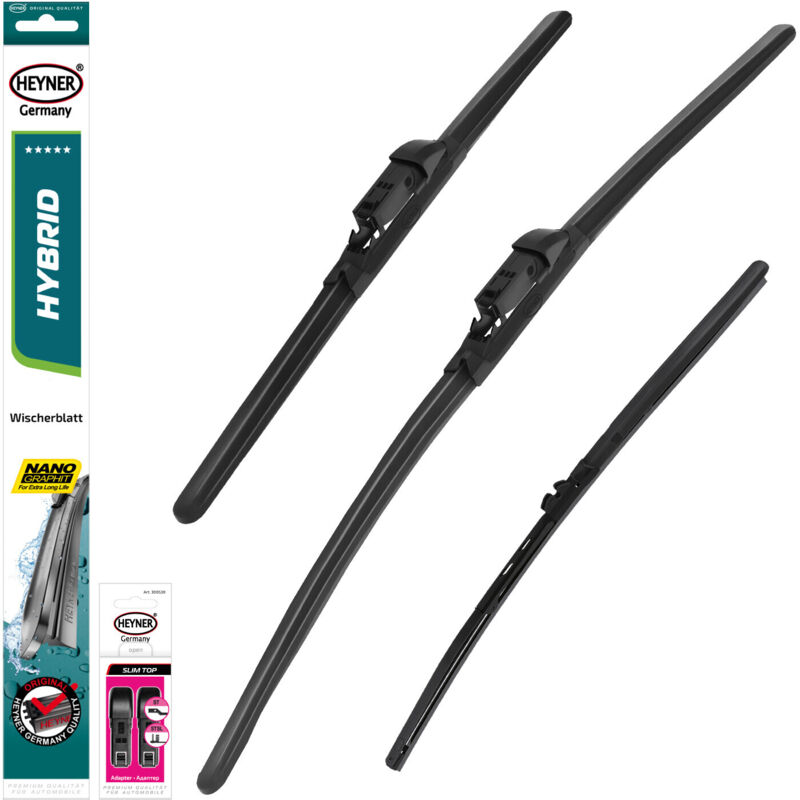 HEYNER® Scheibenwischer mit Heckwischer komp. mit VW TRANSPORTER T5 (06.2013 - 08.2015) HYBRID Flachbalkenwischer
