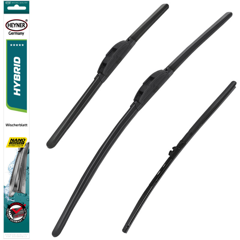 HEYNER® Scheibenwischer mit Heckwischer komp. mit CITROËN XANTIA Break (09.1995 - 01.1998) HYBRID Flachbalkenwischer