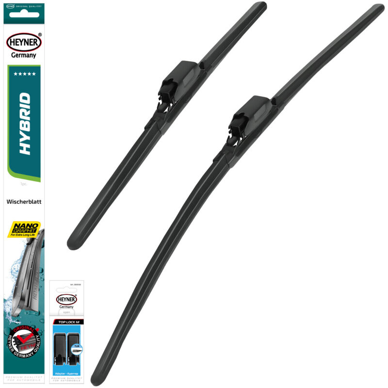 HEYNER® Scheibenwischer mit Heckwischer komp. mit MERCEDES-BENZ EQA (02.2021 - 03.2026) HYBRID Flachbalkenwischer