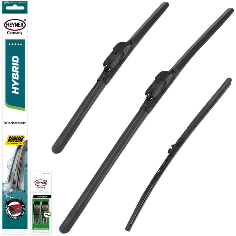 HEYNER® Scheibenwischer mit Heckwischer komp. mit SKODA FABIA II (12.2006 - 05.2013) HYBRID Flachbalkenwischer
