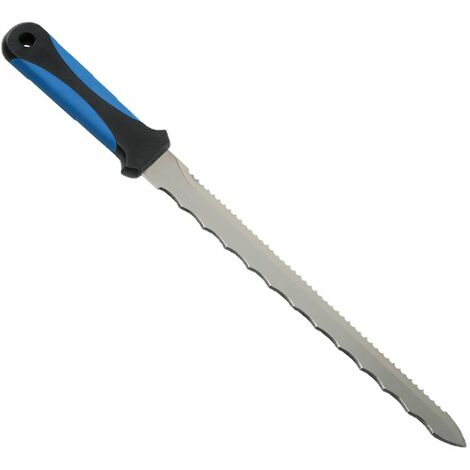 HEYTEC Dämmstoffmesser 42cm extra starke Klinge mit Wellenschliff, Sägeschliff